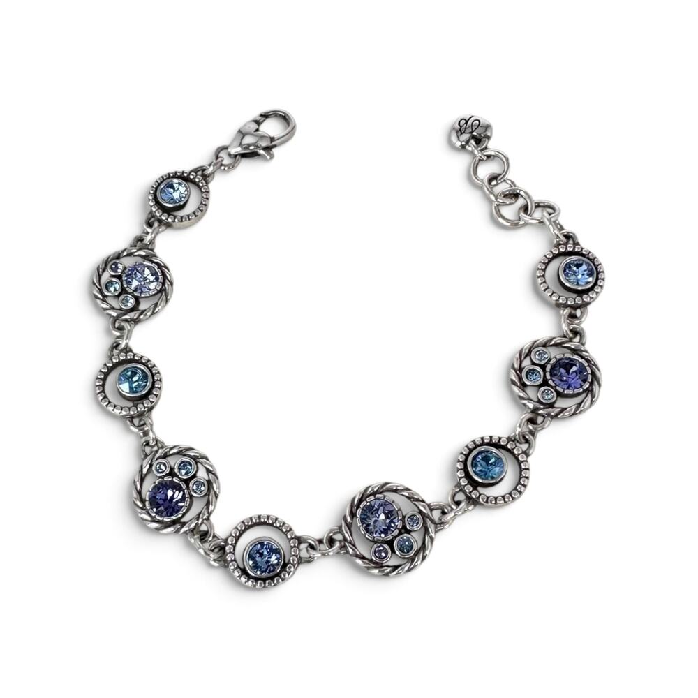 Brighton Halo JB9053 Lavender Aqua Crystal Bracelet